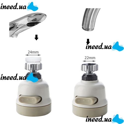 Universal swivel nozzle on the faucet Universal Splashproof Head for saving and adjusting water Aerator on the mixer with 360 degree rotation