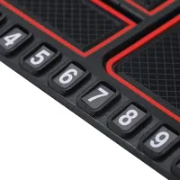 Противоскользящий автомобильный коврик органайзер Scratch mat HA-20 4в1 на приборную панель машины, Держатель подставка для телефона и карт Красный