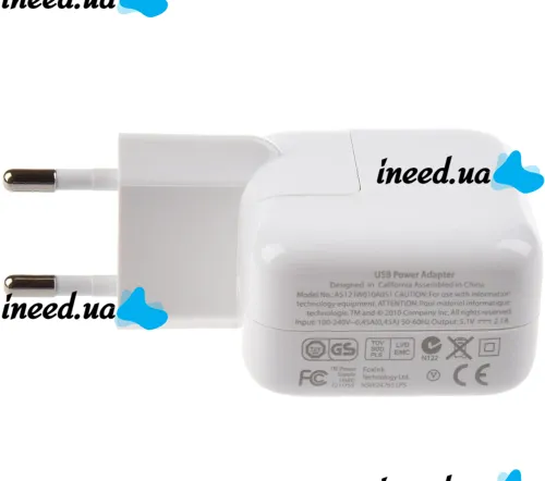 Сетевое зарядное устройство Power Adapter Apple MacBook А5224 12W на 1 USB порт, Зарядный блок СЗУ адаптер питания 12Вт для зарядки телефона 97237 Белый