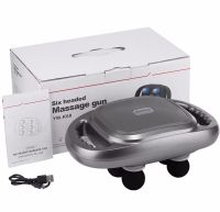 Масажер перкусійний Massage Gun TosWa YM-K60 для масажу всього тіла 6 головок, Ручний акумуляторний 9 режимів 20 швидкостей для м'язів і релаксації