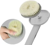 Massage brush Body brush CS96T with a long handle for a shower with a detergent container, Brush LY-588 36 cm with a dispenser for back and body massage