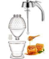 Диспенсер для меда Honey Dispenser ручной дозатор 200 мл, емкость колба для соусов, карамели, варенья, диспенсер-дозатор на подставке 10*15 см