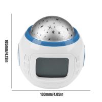 Настільний годинник-проектор Music And Starry Sky Calendar 1038 з LED підсвічуванням, музичний нічник проектор зоряного нічного неба світильник білий