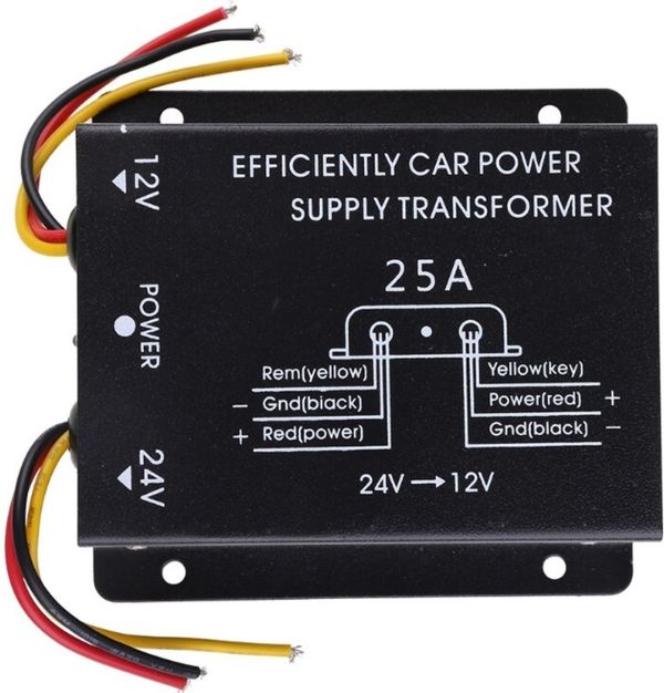 Преобразователь авто инвертор DC/DC 24v-12v 25A GS-D25A 300W