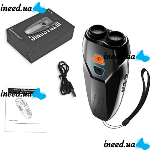 Професійний потужний ультразвуковий відлякувач собак Ultrasonic Dog Repeller PU 70 з акумулятором і ліхтариком, захист від собак