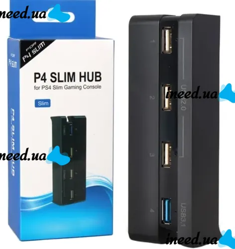 Універсальний Usb Hub dobe PS4 Slim Концентратор на 4 порти для ігрової приставки Sony Playstation, Юсб Хаб розгалужувач для периферійних пристроїв