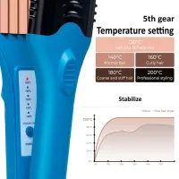 Curling iron straightener 3D Hair Printing Iron XL-619 for straightening hair with nozzles with a pattern, Forceps 5 plates with ceramic coating and glove