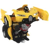 Children's Transformer Bugatti Robot Car 889-19 Radio-controlled Bugatti Robot Car on the Remote Control with Light and Sound for Children Yellow