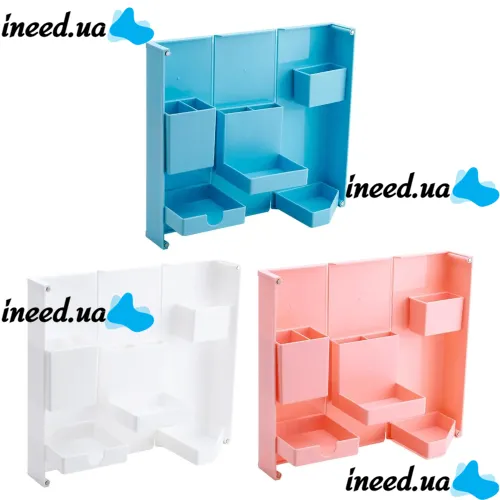 Desktop Folding Organizer Folding Storage Box FB-1990 for stationery, Stand case for office and small items for 6 compartments
