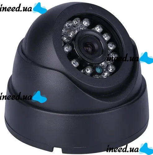 Кімнатна кольорова IP камера відеоспостереження Спартак CCTV 349 1.3 mp з роз'ємом LAN, дротова Вулична купольна камера з ІЧ-підсвічуванням