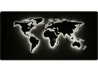 Glowing World Map HP227 80x30 cm computer gaming mat for keyboard and mouse, Mouse Gaming Surface