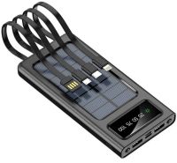 Charger Power bank YM-485 Solar 10000 mAh with a set of cables 4in1 External solar battery Type-C microUSB Lightning