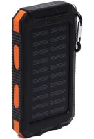 Портативний зарядний пристрій Power Bank Solar Charger QL-268 20000mAh протиударний повербанк з сонячною панеллю подвійний зарядкою USB ліхтариком