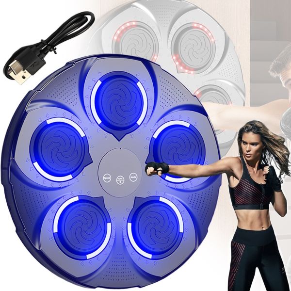 Music Intelligent Boxing Simulator Smart Music Boxing Machine MS-4137 Hanging Wall-mounted Boxing Target with Music and LED Backlight