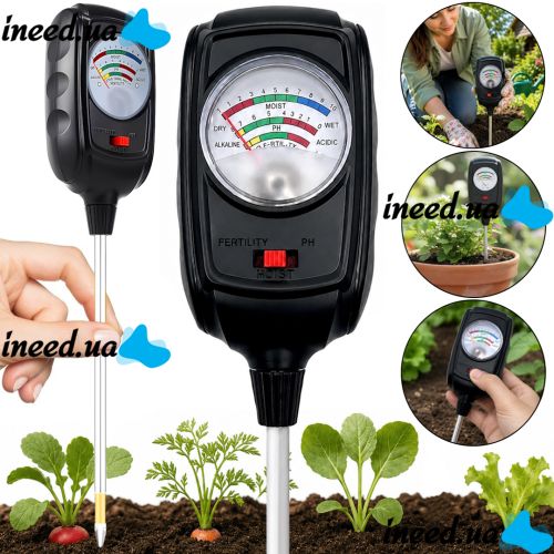 Soil Tester S-9 3 in 1 Soil Analyzer for measuring moisture Soil Tester S-9 3 in 1 tester meter for pH and fertility control for garden, vegetable garden and indoor plants
