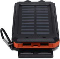 Портативний зарядний пристрій Power Bank Solar Charger QL-268 20000mAh протиударний повербанк з сонячною панеллю подвійний зарядкою USB ліхтариком
