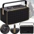 Бездротова музична Bluetooth колонка T & G Authentics 200 з ручкою, Портативна Мультимедійна блютуз акустика USB AUX для Android IOS Чорна