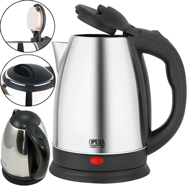 Электрочайник Electric Kettle Opera HD-5001 на 2 литра 2000W, Дисковый электрический чайник Опера HD5001 из нержавеющей стали 2000Вт Серебристый