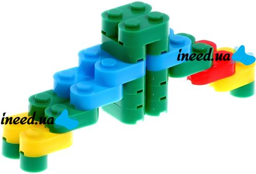 Children's Block Constructor Building Blocks D3231 170 parts, flexible plastic constructor developing fine motor skills for children from 4 years old