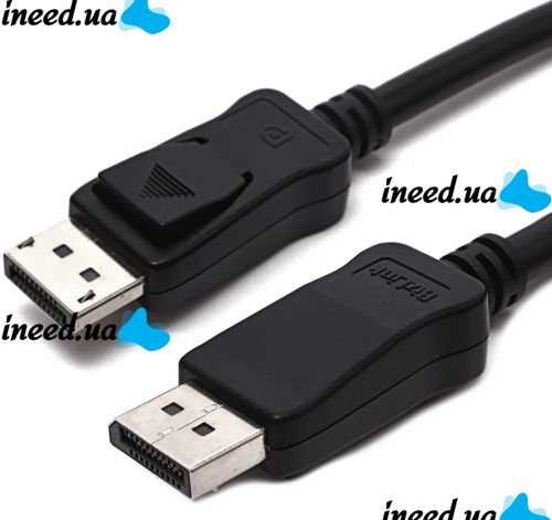 Відео кабель DisplayPort на DisplayPort 1.8 м універсальний перехідник, з'єднувальний кабель для передавання відеосигналу на телевізор 95506