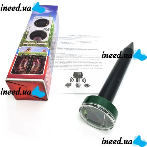 Solar Powered Mole Repeller Effectively Repels Garden Pro Rechargeable Ultrasonic Device Mole Repeller of Rodents and Insects