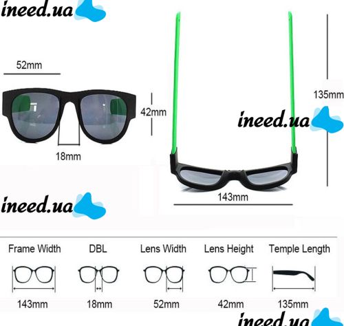 Гнучкі сонцезахисні окуляри браслет Clix Out Sunglasses для чоловіків і жінок, спортивні окуляри-браслет трансформер з гнучкими дужками, зелені