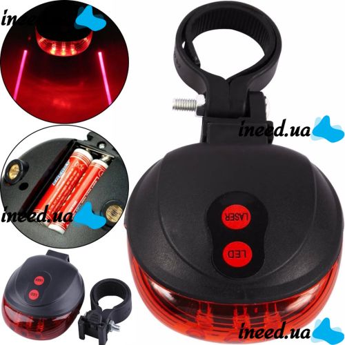 Bailong BL-118 Rear Bicycle Flashlight on the handlebar laser track with mounting, Bicycle flashlight headlight for a battery-powered bicycle with a BL118 fastener