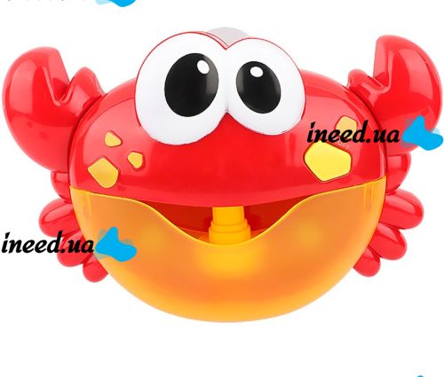 Краб детская игрушка для ванны Bubble Crab музыкальная игрушка-генератор пены на присосках с мыльными пузырями, забавный краб-пузырь на батарейках