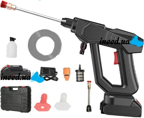 Бездротова мийка високого тиску Makita DHW050ZK 48V 2AH 2 акумулятора для мийки авто, акумуляторна Автомийка розпилювач Макіта AK47 в кейсі