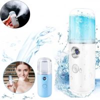 Ультразвуковой аккумуляторный увлажнитель воздуха для кожи лица Nano Mist Soraver с подсветкой, Нано-распылитель с резервуаром для воды 30 мл