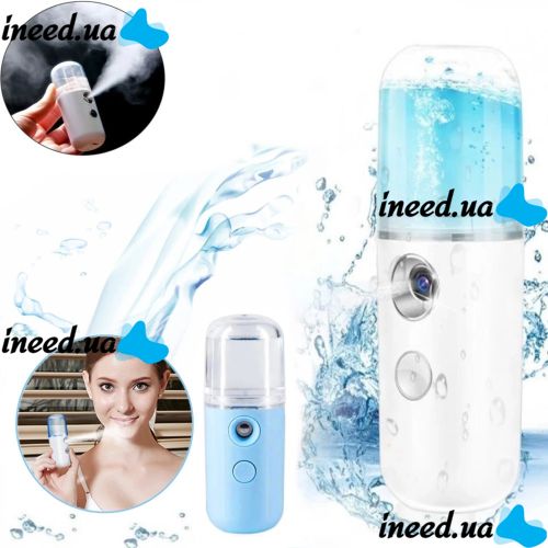 Ультразвуковой аккумуляторный увлажнитель воздуха для кожи лица Nano Mist Soraver с подсветкой, Нано-распылитель с резервуаром для воды 30 мл