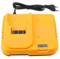 Зарядний пристрій для зарядки акумуляторів Dewalt 24V 3 контакти, Блок живлення зарядка Деволт для акумуляторної батареї 24В 2А від мережі Жовтий