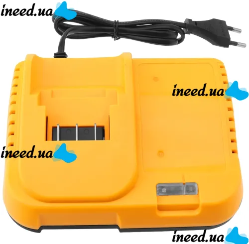 Зарядний пристрій для зарядки акумуляторів Dewalt 24V 3 контакти, Блок живлення зарядка Деволт для акумуляторної батареї 24В 2А від мережі Жовтий