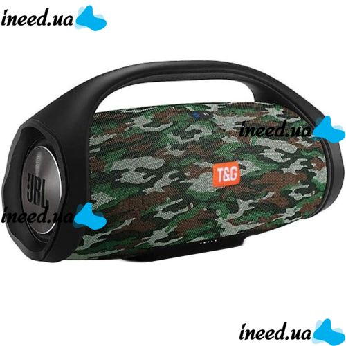 Large Wireless Music Speaker T&G Booms Box Big Camouflage with Handle, Portable Bluetooth Speaker in Boombox Style USB AUX for Android IOS