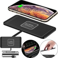 Автомобільна бездротова зарядка Car Wireless Pad C1 15W для зарядки телефону, силіконовий зарядний килимок в авто з антиковзаючим покриттям чорний