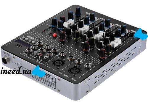 Professional Mixing Console Yamaha Mixer BT4000 2ch BT 4-Channel Active Audio Mixer with Built-in Amplifier and Bluetooth MX-4000BT Black