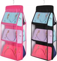 Подвесной органайзер для хранения сумок Hanging Organize подвесной 2-х сторонний держатель с вешалкой на 6 отделений 35Х90 см сумка-органайзер в шкаф
