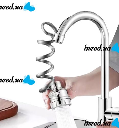 Universal Flexible Aerator Nozzle Rotation Water Faucet LY-789 for saving water on the faucet, 360 Saver with flexible hose 3 modes per mixer