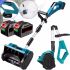 Hayami HA-1018 21V 4Ah Rechargeable Auger snowplow with 2 batteries, Electric shovel scraper LY-749 for cleaning with adjustable snow release