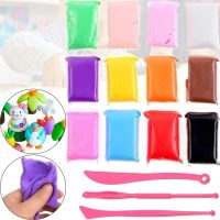 Solidifying plasticine Super Clay A1435D 12 colors for modeling and modeling figures, A set of air modeling with blades Worison BK-1012 for children