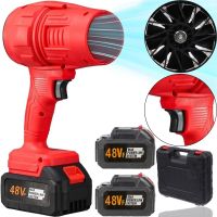 Jet Pro Maxx Blower 48V Cordless Blower for snow and leaf removal with 2 batteries, Cordless Dust Blower Red