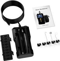 Гнучка камера ендоскоп Industrial Endoscope P230 8 мм 2 дюйми цифровий бороскоп із кабелем 5 м, підсвічуванням і екраном для діагностики на батарейках
