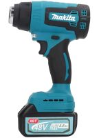 Акумуляторний будівельний фен Makita DHG180RT 48V 5Ah з 3 насадками, Промисловий тепловий пістолет 50-550°C Макіта з 2 акумуляторами в кейсі