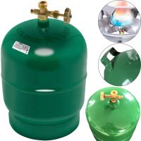 Golden Lion Rudyy Picnic-SV Tourist Gas Cylinder without Burner 12 Liters 5 kg 2.5kW, Household Propane Cylinder with Handle PK-3 for Home Green