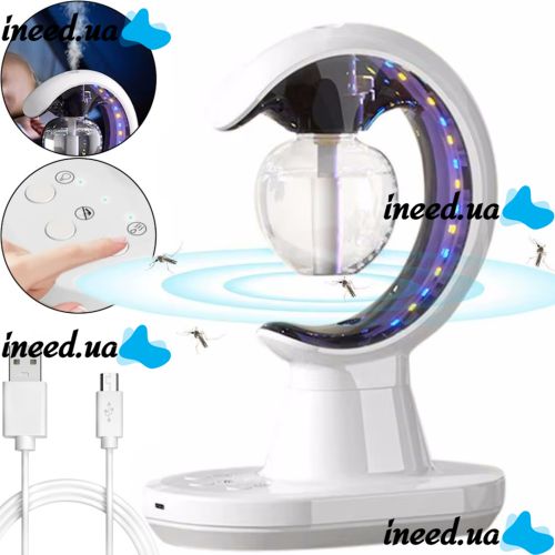 Настільний зволожувач повітря нічник з фумігатором Humidifier Mosquito Trap LD-521 з підсвічуванням, Антимоскітна USB лампа 3в1 від комарів і комах