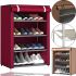 Складная тканевая полка шкаф для хранения обуви Shoe Cabinet A-5 90x56x27 см 4 полки, Пылезащищенная полка органайзер каркасный 5556 HCX 7688