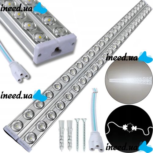 LED Ceiling Lamp with Lenses Tube Light T10 120 cm 6500K Electric Modular Lamp SMD 36W Wall Lamp from 220V Mains White