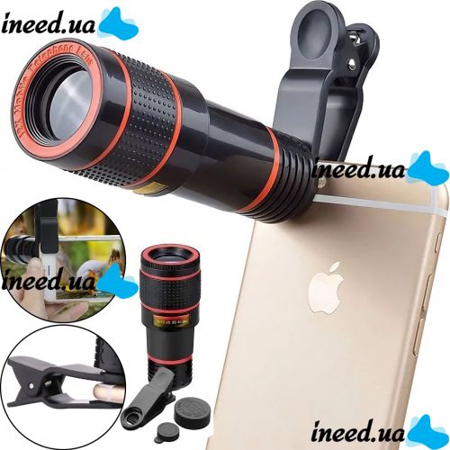Magnifying Lens for Mobile Phone Telescope TV-8045 8x, Mobile Telescope with 8x Magnification focusing Images on a clothespin