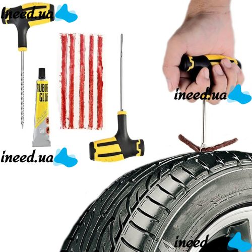 Puncture repair kit for tubeless tires CZK-8008 raw rubber, Puncture Repair Kit, Universal Repair Kit for car tires
