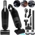 Беспроводной автомобильный пылесос Vacuum Cleaner LT-113 120W аккумуляторный ручной автопылесос с насадками для сухой уборки авто 2000mAh USB
